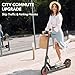 Electric Scooter Adults, Up to 21 MPH, Folding E-Scooter Built-in Side Lights, 36V 7.5Ah Battery, 550W Motor