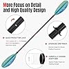 WONITAGO Kayak Paddle Premium Carbon Fiber Paddle with Reinforced PP + Fiberglass Blade, Floating Adjustable Kayaking Oars, 3 Piece, 220-240 cm/86-94 Inches Ocean Teal