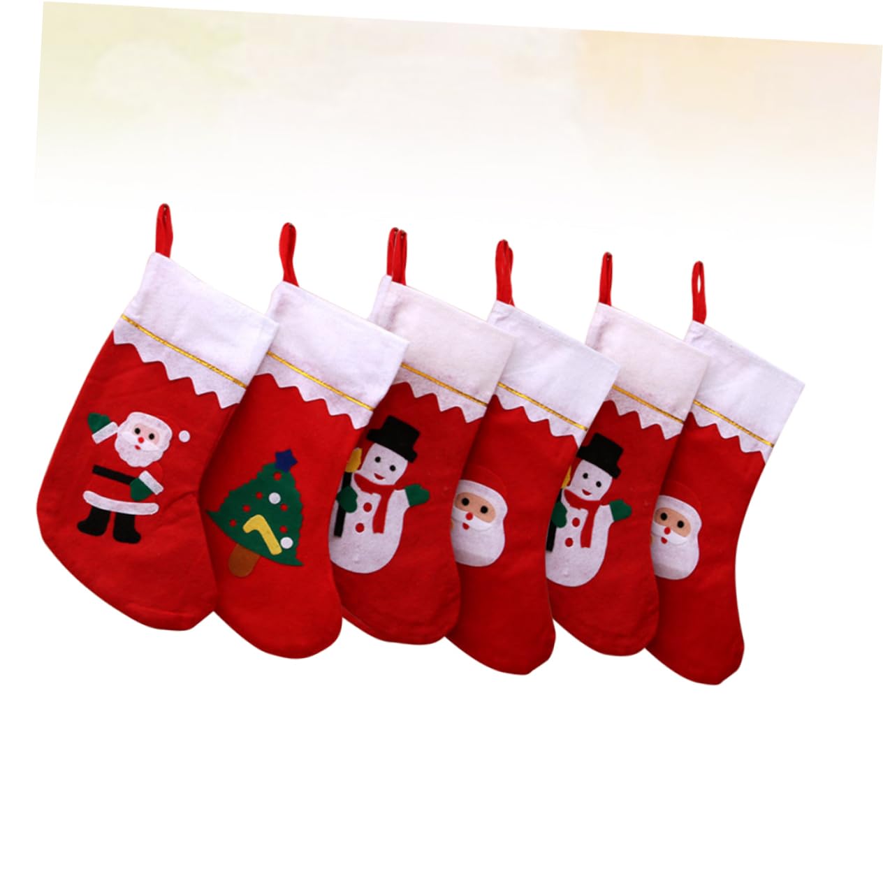 TOPBATHY Stk Weihnachtsgeschenktüte Weihnachtsbonbonstrumpf Weihnachtsstrümpfe Hängen Strümpfe Anhänger Weihnachtsbaumstrumpf Weihnachtssockentasche Weihnachtsdeko-socken Kleine Strümpfe