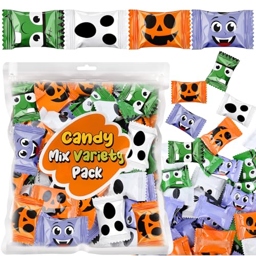 Naucoos 150 Pcs Halloween Candy Individually Wrapped - Chewy Milk