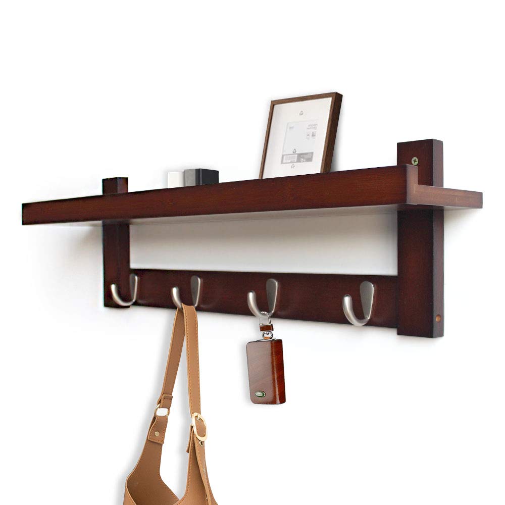 Buy SONGWAY Wall Mounted Floating Shelf Wall Coat Rack with Hooks and