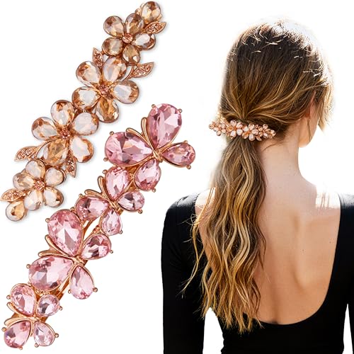 2 piezas pinzas de cabello con brillo para boda