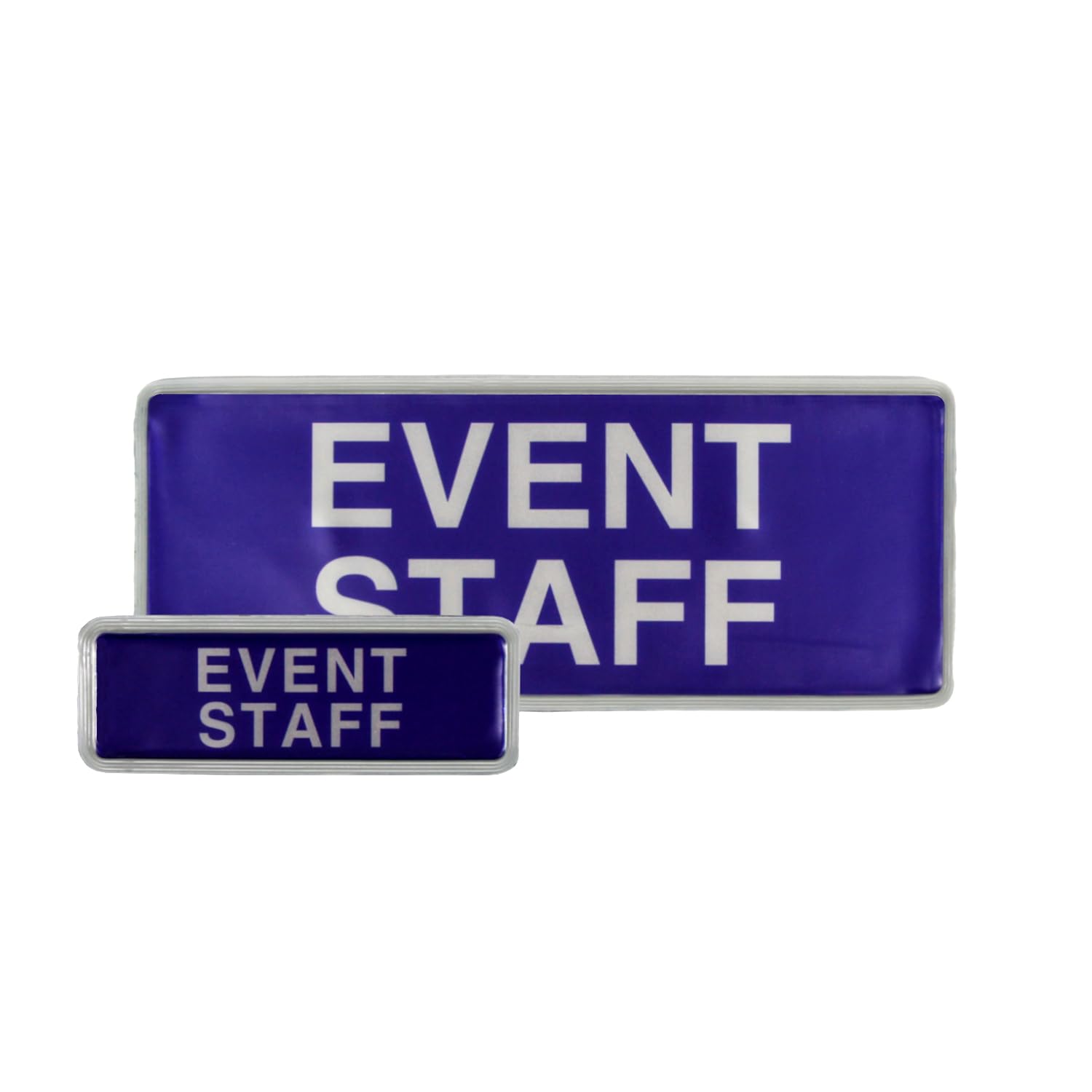 L-Max Reflective Event Staff Badge with Hook and Loop (Hook only) (Blue, Set)