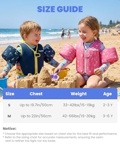 Image of Gogokids Puddle Float Jumper 33-66 Pounds, Toddler Swim Vest Kids Floaties
