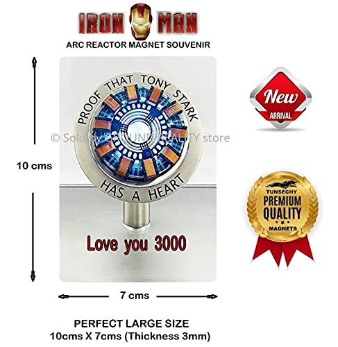 Image of Superhero Ironman Arc Reactor Nanotech Waterproof Digital Picture Magnet. Large Size 10cms x 7cms; Multi Color 1 Piece Ironman Arc Reactor Office Fridge Magnet. Iron Man Gift Souvenir AV-55
