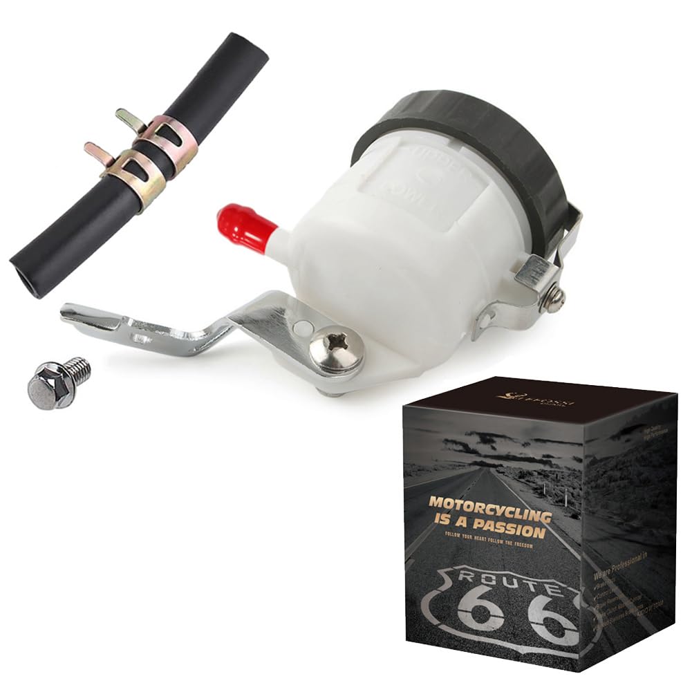 Motorcycle Front Brake Master Cylinder Brake Pump Tank Oil Cup Fluid Bottle Reservoir w/Bracket Aftermarket Part Compatible with for Suzuki GSXR 600 1997-2005 GSXR 750 2000-2005 GSXR 1000