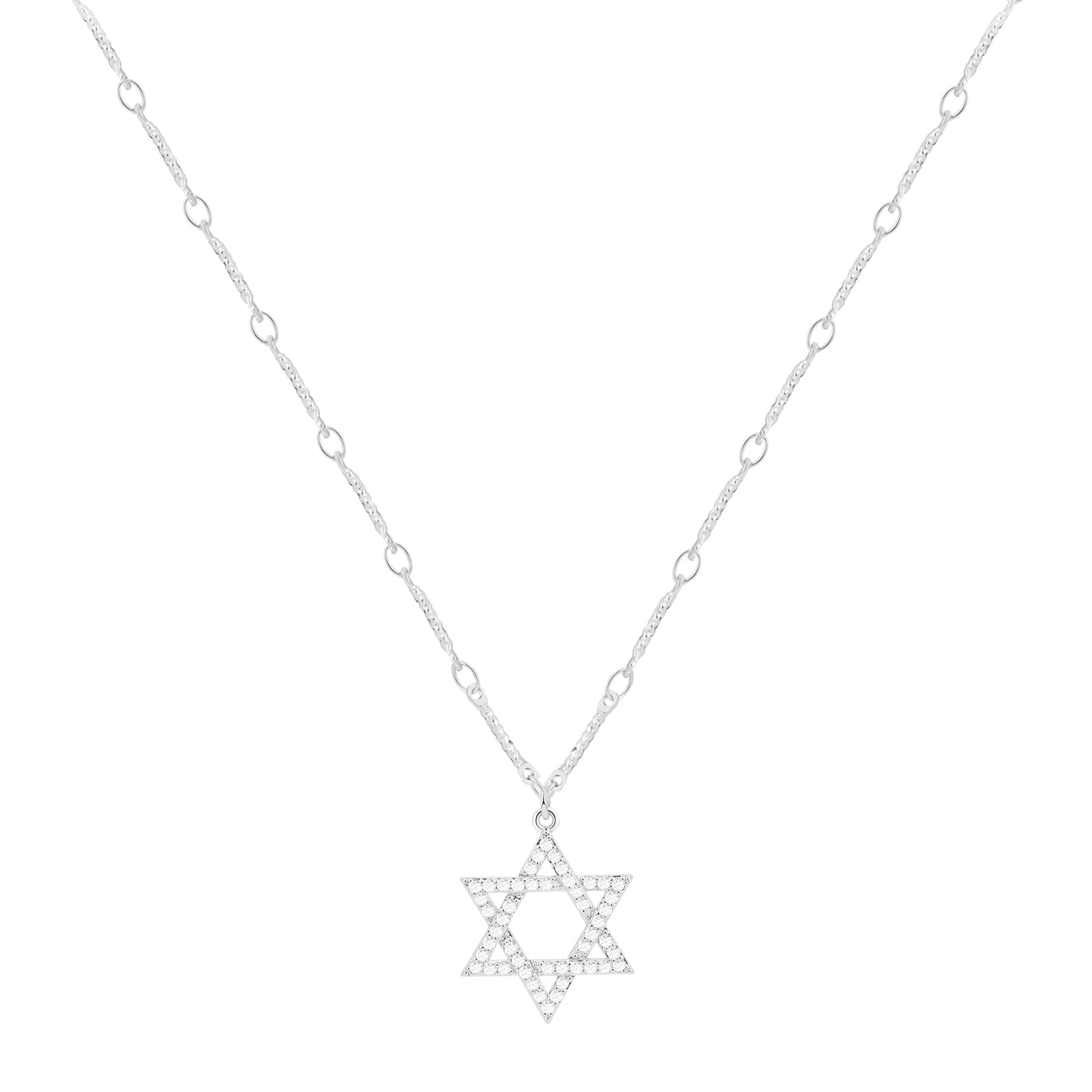 Kyerlyn Dainty Necklaces for Women Hollow Heart Necklace/David Star Lover Pendant Sun Tag Necklace Women Jewelry Girls Gift