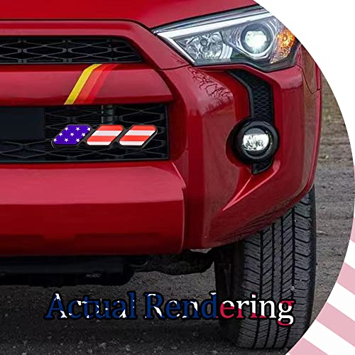 Image of Grille Decor Badge, Tri-Color Grille Insert Trims | Tri-Color Grille Badge Emblem Decoration Accessories Car Truck Label Fit for Most Vehicles