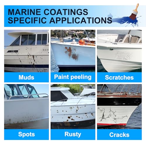 Image of SENVEN Boat Paint 2part, 35 Oz, Gloss Blue, Marine Boat Topside Bottom Enamel Marine Paint for Boats, Wood, Fiberglass, Aluminum, Metals, Oil-Based Epoxy Paint Dark Blue