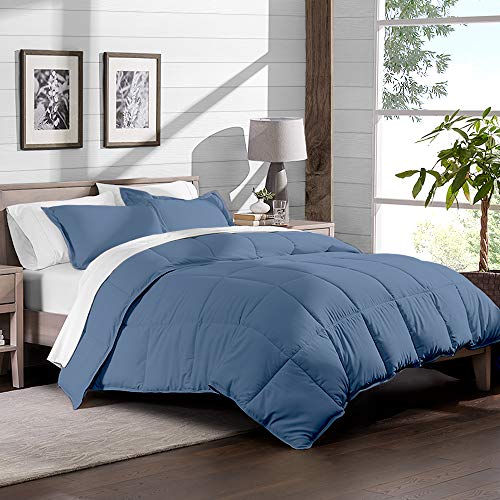 Image of Coronet Blue Twin Extra Long Down Alternative Comforter Set by Ivy Union