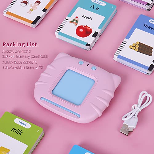 510 Sight Words Talking Flash Cards Toddler Toys Pocket Speech For Toddlers, Talking Learning Flash Cards Educational Toys Sensory Toys For Boys And Girls (Pink) #TOP4