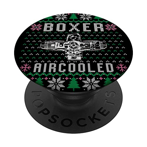 Engine Car Tuning Ugly Christmas - Boxer Aircooled PopSockets Swappable PopGrip, Black