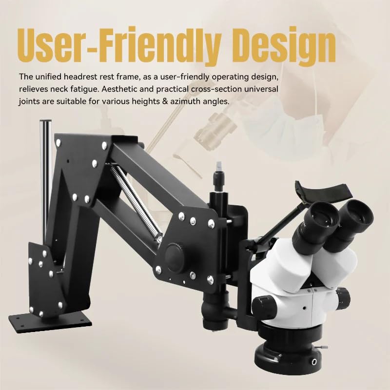 Image of Binocular Stereo Microscope,7X-45X Magnification 7X-90X Continuous Zoom, Multi-Directional with Spring Bracket Jewelry Microscope 56 LED Light Micro Inlay, Jewelers Bench Inspection Tool