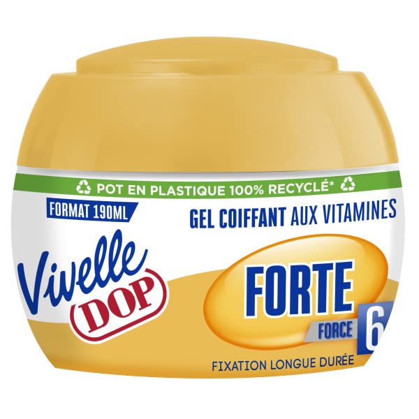 Gel coiffant Vivelle Dop fixation forte force 6 pour sculpter les cheveux