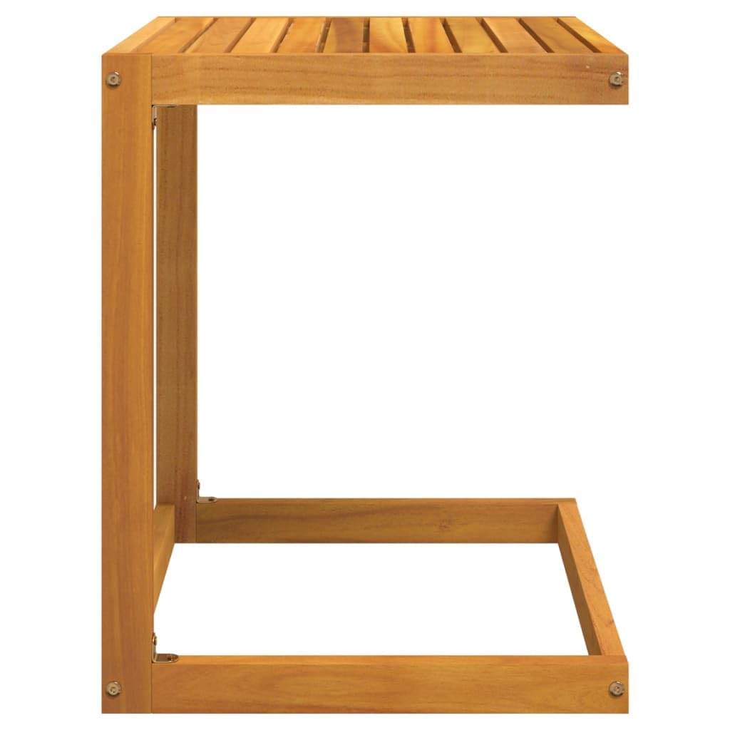 vidaXL Bijzettafel C-vormig 42x40x50 cm massief acaciahout, C tafel, tafel, banktafel, salontafel, wandtafel, bijzettafel bank, plantentafeltje