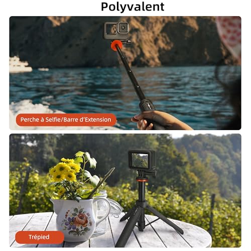 Trépied extensible GoPro compact avec rotule orientable pour sport - 4