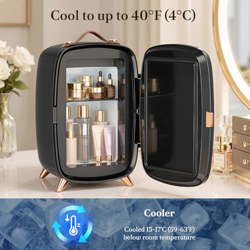 Electactic 6L Mini Skincare Fridge, Mini Fridge with LED Mirror by Electactic - Used condition - Image 3