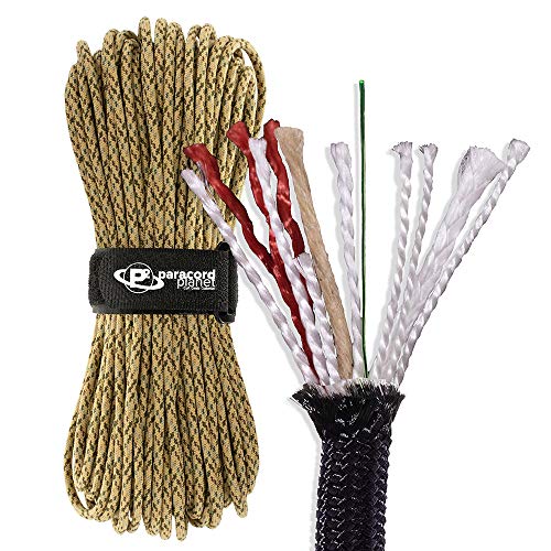 PARACORD PLANET Wilderness Cord â€“ 10 Feet, 25 Feet, 50 Feet, and 100 Feet â€“ Available in a Variety of Colors
