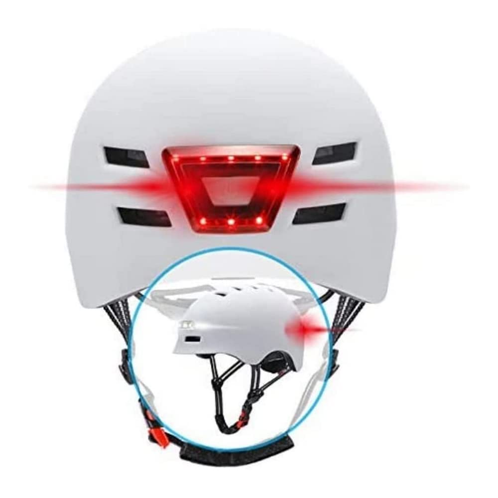 BEEPER - Casco da bicicletta, monopattino con luci anteriori e posteriori integrate ME135