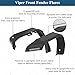 Hooke Road Wrangler JL Front & Rear Flat Fender Flares for 2018-2025 Jeep Wrangler JL & Unlimited 2/4 Doors Rugged Style Steel Fenders
