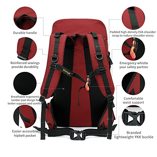 Jebatoxi 36L Waterproof Lightweight Hiking Backpack Daypack With Rain Cover For Backpacking Travel Climbing Camping Skiing #TOP4