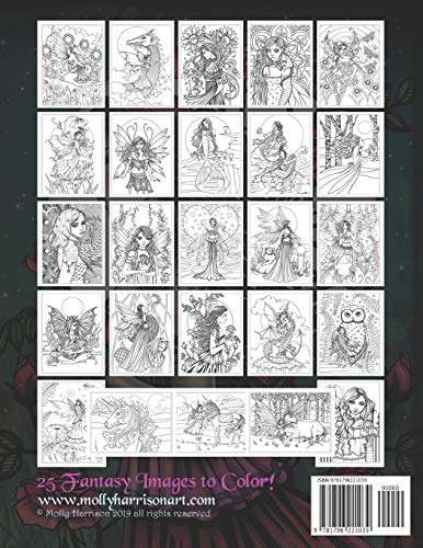Mystical Fantasy Coloring Book: Coloring for Adults - Beautiful Fairies, Dragons, Unicorns, Mermaids and More!