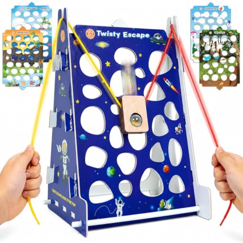 Image of Butterfly Edufields Twisty Escape Marble Maze Board Game | 5 Adventure Worlds | Tabletop Fidget & Dexterity Puzzle | Arcade Desk Game Gift for Kids, Teens & Adults Ages 6-99