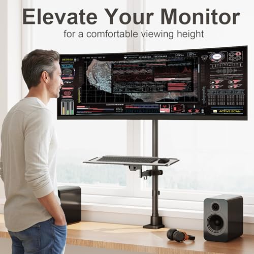 Image of 24-57'' Ultrawide Monitor Desk Mount, Extra Tall Aluminum Monitor Arm