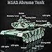 Bvrorere RC M1A2 Abrams Tank - 2.4GHz Remote Control Army Tank Toy with Realistic Sounds, Infrared Shooting & 10 Soldiers, Great Military Toys for Kids, Teens & Adults Collectors