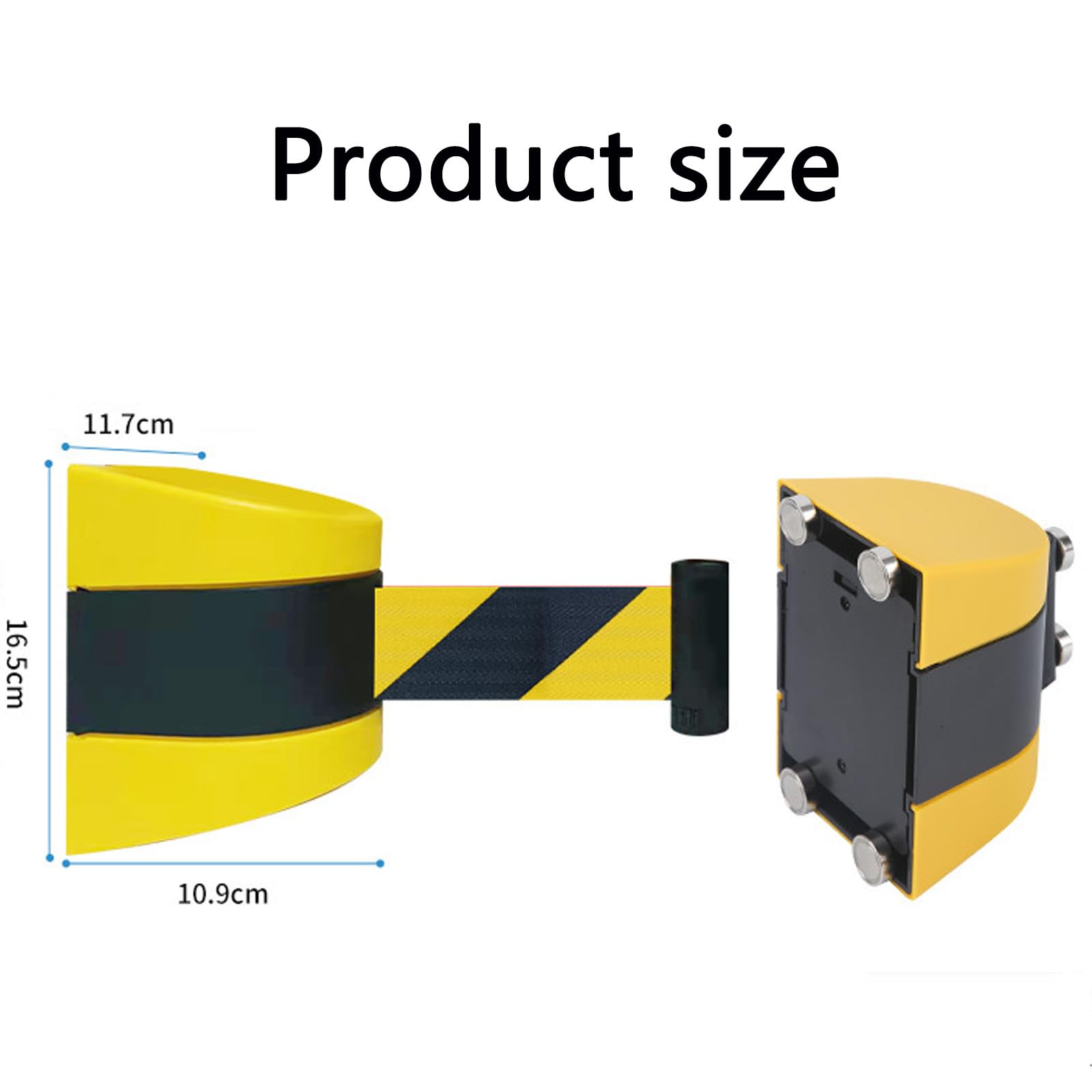 CAIFEXUE Retractable Belt Barrier, Retractable Wall Mount Caution Belt for Crowd Control Barriers, Retractable Barrier for Outdoor Retail Stores/10 Meters
