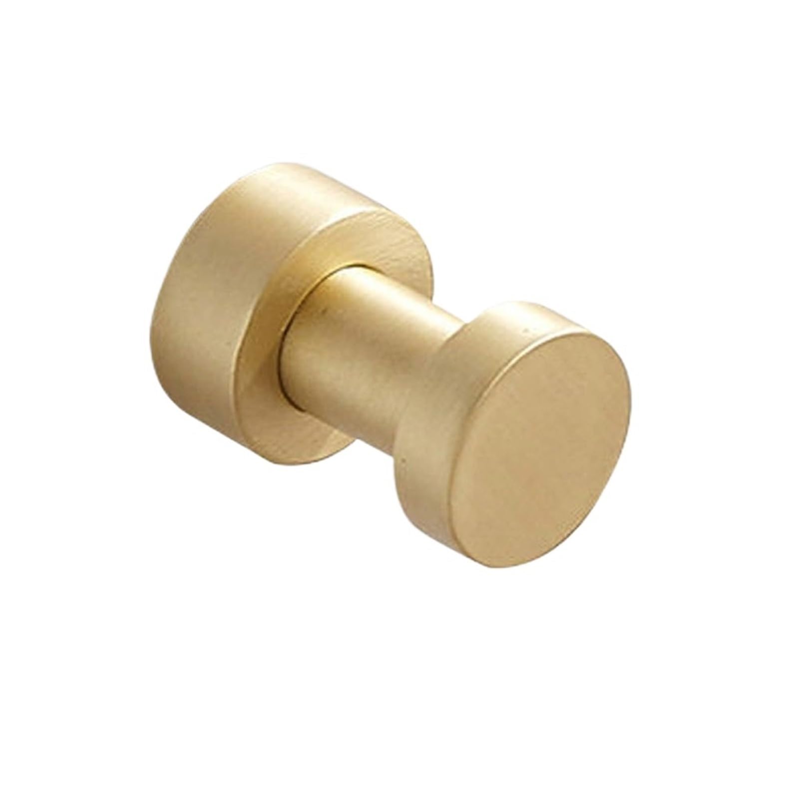 Mohuied Brush Gold Color Brass Robe Hooks Brass Self-Adhesive Robe Hook Wall Hanger Keys Holder Decor For Clothes Bag Hat Bathroom&Kitchen Hanging Rack For Hanging Coat Robe Keys Clothes Bags(Brush Gold Color)