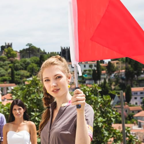 Image of balacoo Retractable Wear-Resistant Flagpole with Anti-Slip Handle and Round Ball Head Portable 47.24In Flag Stick for Outdoor Guide Flags Tour Groups Camping Activities