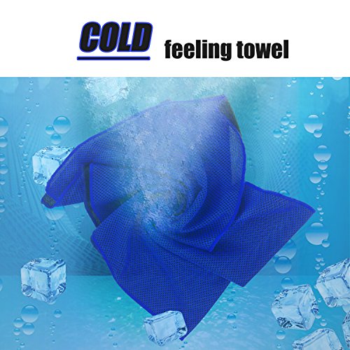 Biange Cooling Towels (40″x 12″, Pack of 30) for Neck and Face, Cold Towel for Hot Weather, Sports, Workout, Fitness, Gym, Yoga, Golf, Pilates, Travel, Camping & More