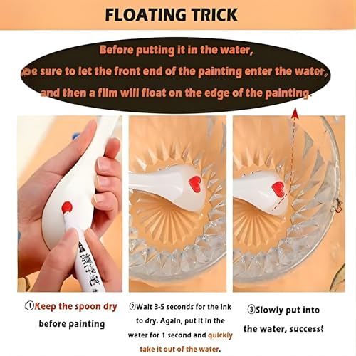 Image of JOUET Magic Floating Water Painting Pens, 8 Colours Erasable Markers Set for Kids and Adults, Quick-Drying Whiteboard Markers for Smooth Surfaces