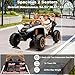 2025 XXL 24V 4WD Kids Ride On UTV 4X4 Off-Road Battery Powered Electric Toy Car with Parents Remote Control for Boys Girls, Kids UTV 4 Wheeler Ride on Toy w/Music, Bluetooth, White