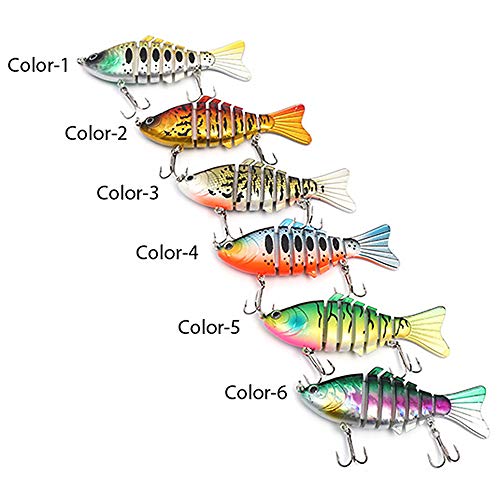 Andoer 10cm / 16g Iscas de pesca Artificial Multi Jointed Seções Artificial Hard Isca