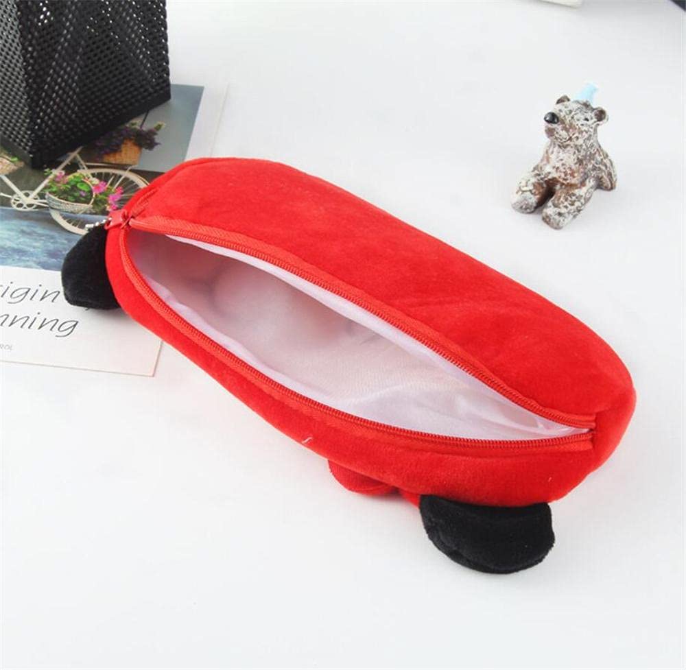 DUORUIMI Plush Pencil Case Pen Bag Holder Large Capacity Cute Panda Shape Office Organizer Storage for Students Girls - Image 4