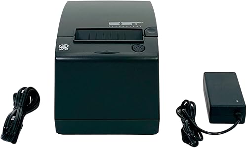 Tekswamp NCR RealPOS 7198-2003-9001 Impresora térmica de recibos POS de dos caras USB Serial con adaptador de CA