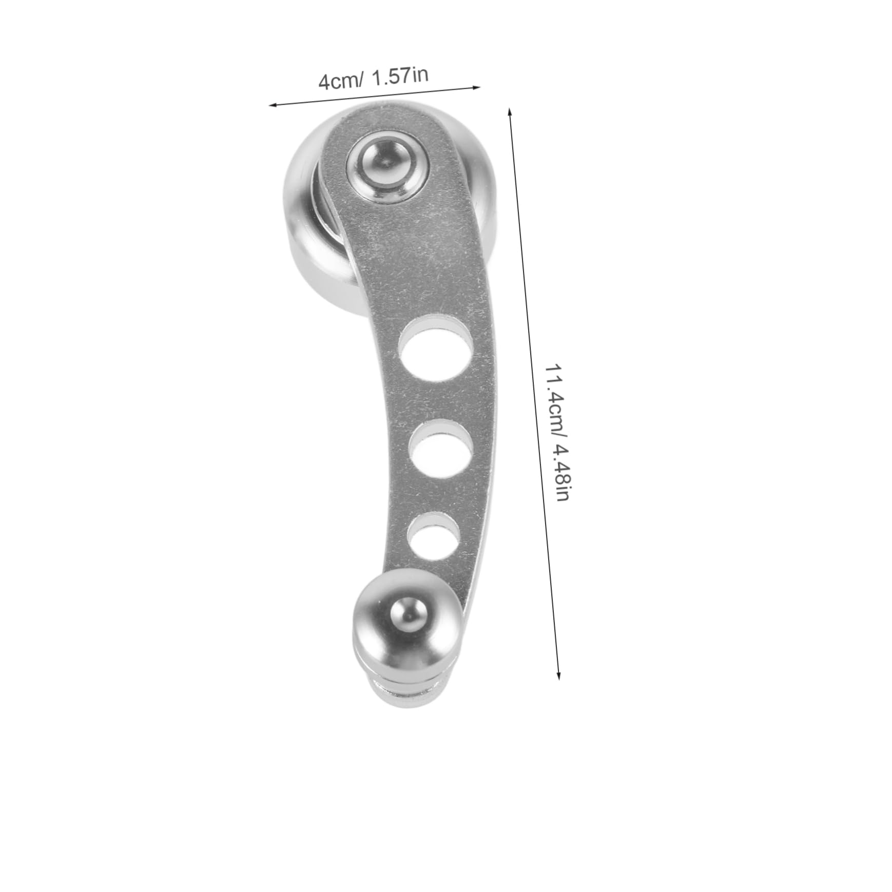 Zerodeko 4 Stück Autofensterkurbelgriffe Silber, aus Aluminiumlegierung