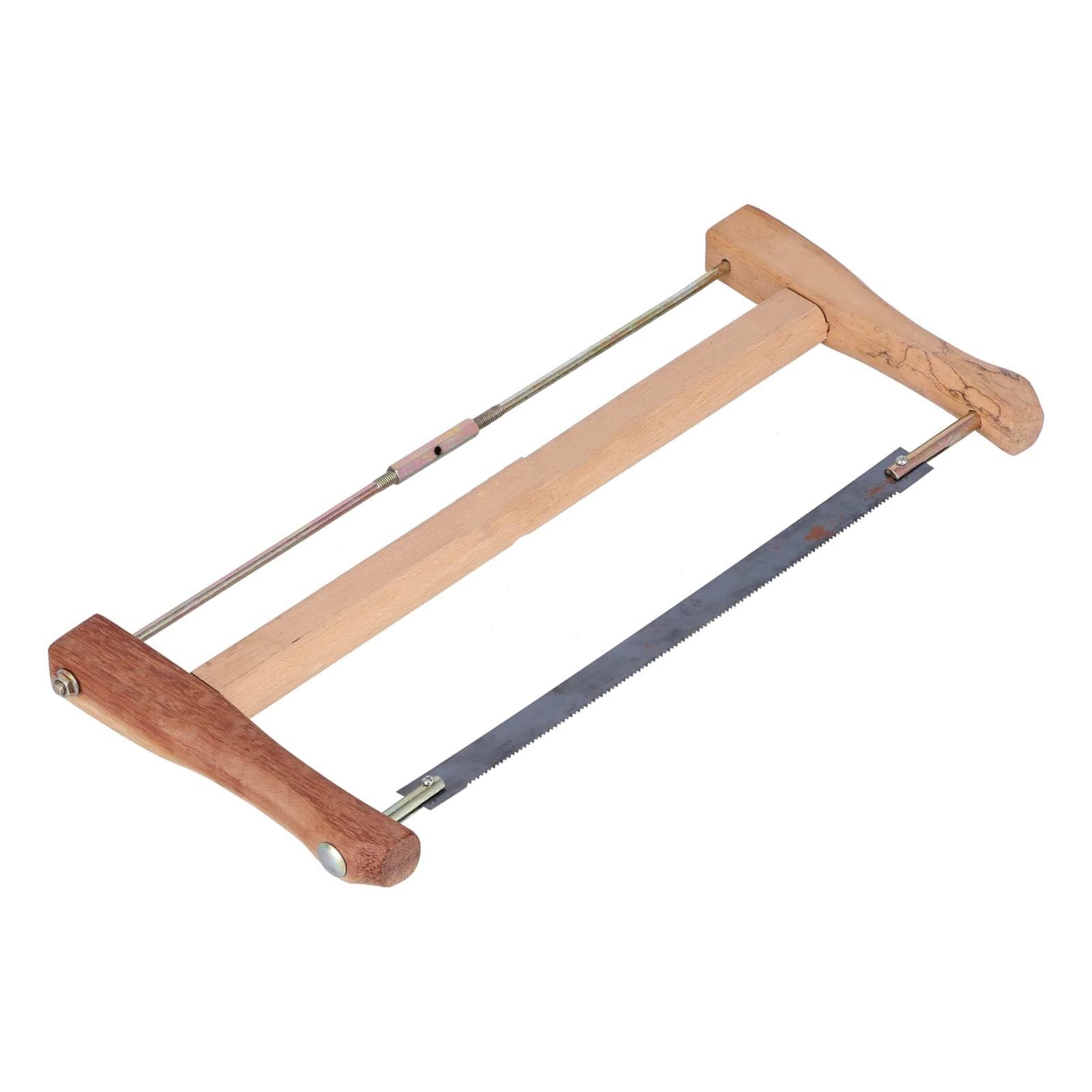 Scie à bois - Scie à cadre de 400 mm for une coupe précise du bois | Outil de menuiserie artisanal | Lame de rechange compatible avec les lames de scie à métaux(Large (580mm))