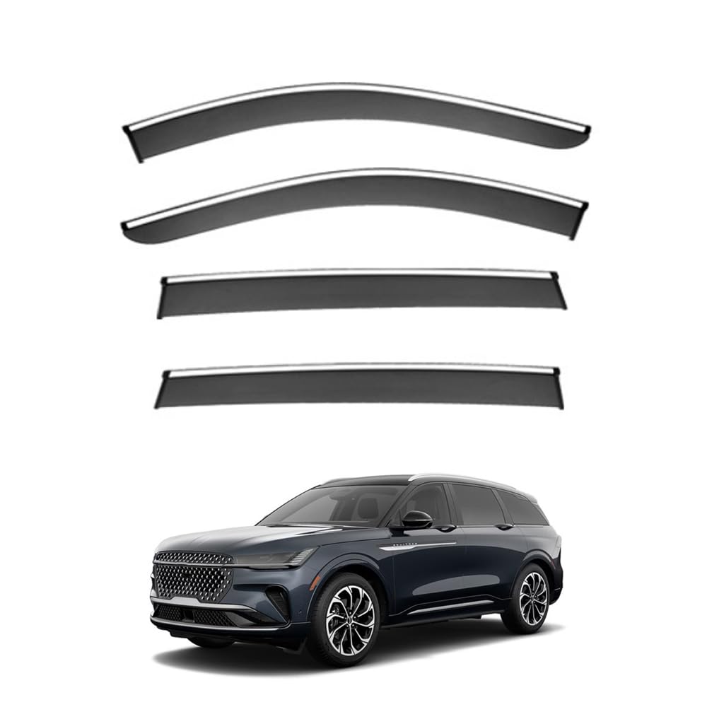 QOEMRHELT 4pc Set In-Channel Wind Deflectors, for Lincoln Nautilus 2024-2026 Window Visors Rain Guards Vent Visors Rain & Sun Protection,Car Accessories,4PCS
