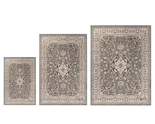 Superior Glendale 3 Piece Indoor Area Rug Set,...