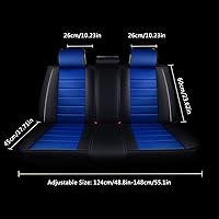 Vista 7 de otoez - Juego completo de fundas de asiento de automóvil de piel sintética para 5 asientos, fundas de asiento de vehículo de ajuste universal