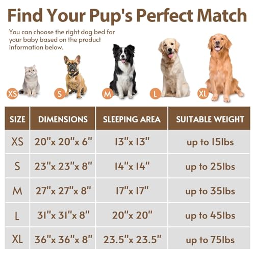 Image of JOLLYVOGUE Calming Dog Beds Large Sized Dog, 36in Donut Washable Large Pet Bed, Anti-Slip & Anti-Anxiety Fluffy Faux Fur Round Dogs Bed, Fits up to 80 lbs Pets (Coffee)