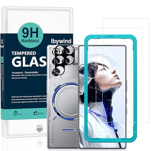 Ibywind Verre Trempé pour ZTE nubia RedMagic 11 Pro/11 Pro+ 5G,2 Pièces Dureté 9H Protecteurs d'écran et Protection Caméra,Facile à Installer,Support...