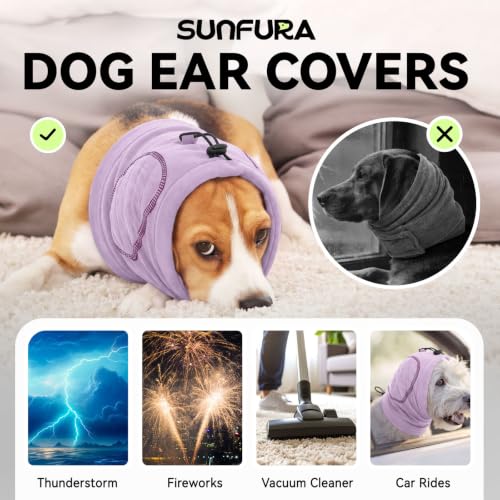 Image of No Shake Ear Wraps for Dogs, Dog Ear Cover with SoundProof Pads