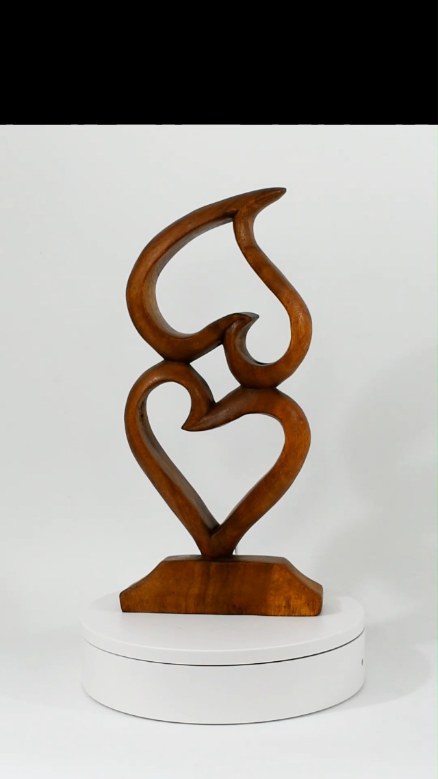 Estatua de madera tallada a mano G6 Collection de 12 pulgadas miniatura 7