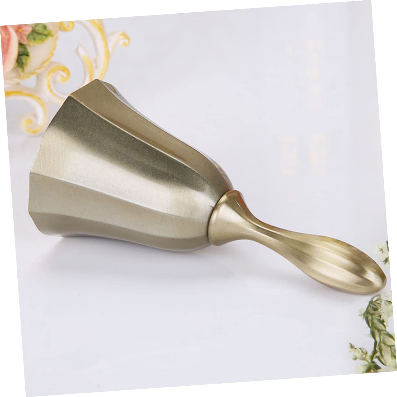 Operitacx Retro Hand Bell Table Bell for Restaurant Bar Hotel Dinner Elegant Design