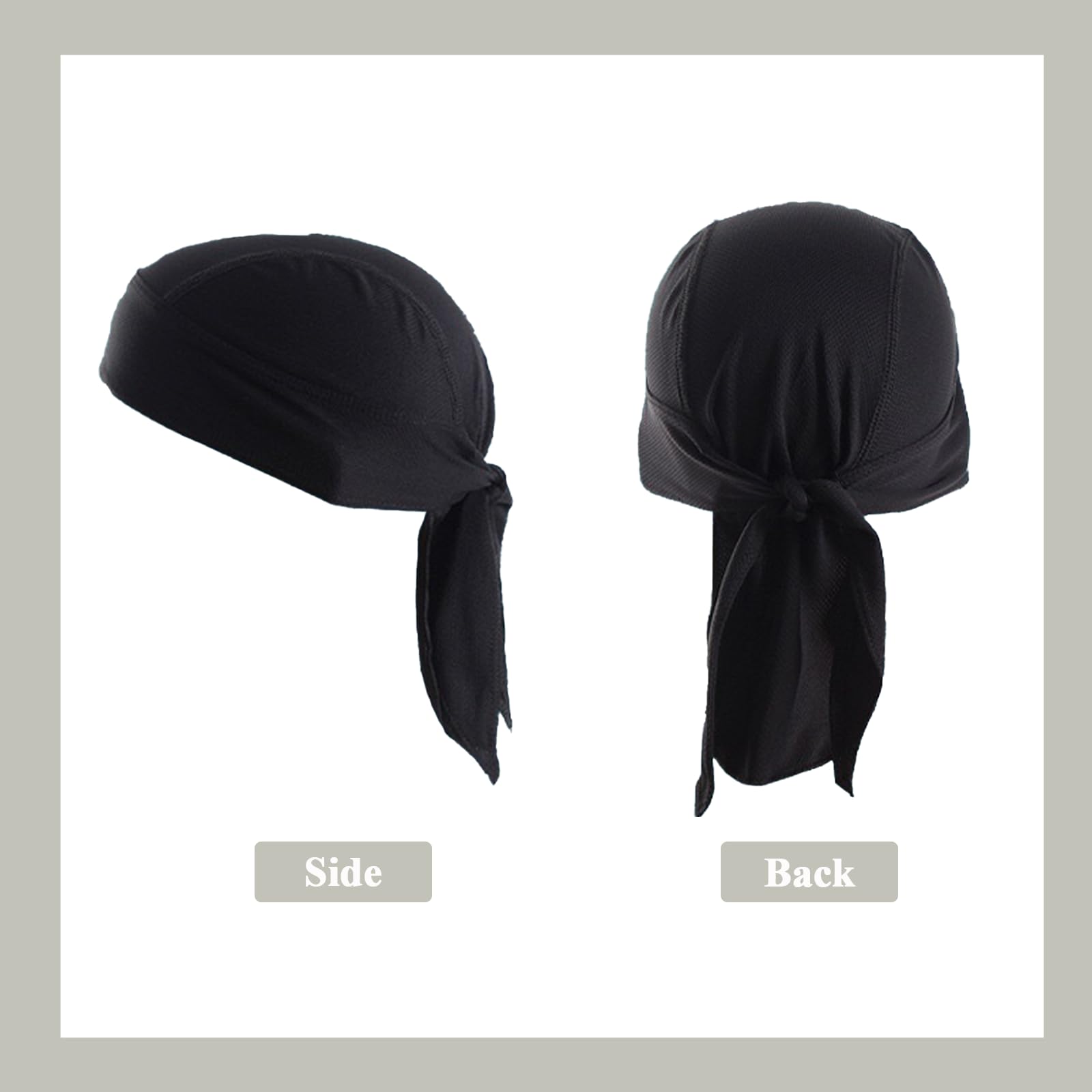 2 Stück Sport Bandana Cap, Schnell-trocknend Kopftuch Hat Herren, Atmungsaktive Sommer Kopftücher, Sportkappen im Freien für Joggen Laufen Wandern Berggehen Radfahren Klettern