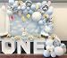 Produktbild PartyWoo Luftballons Weiß und Blau, 40 Stück Pastellblaue Luftballons, Luftballons Weiß, Marmor Luftballons und Gold Konfetti Luftballons, Luftballons Weiß Blau für Geburtstag Junge, Taufdeko Junge